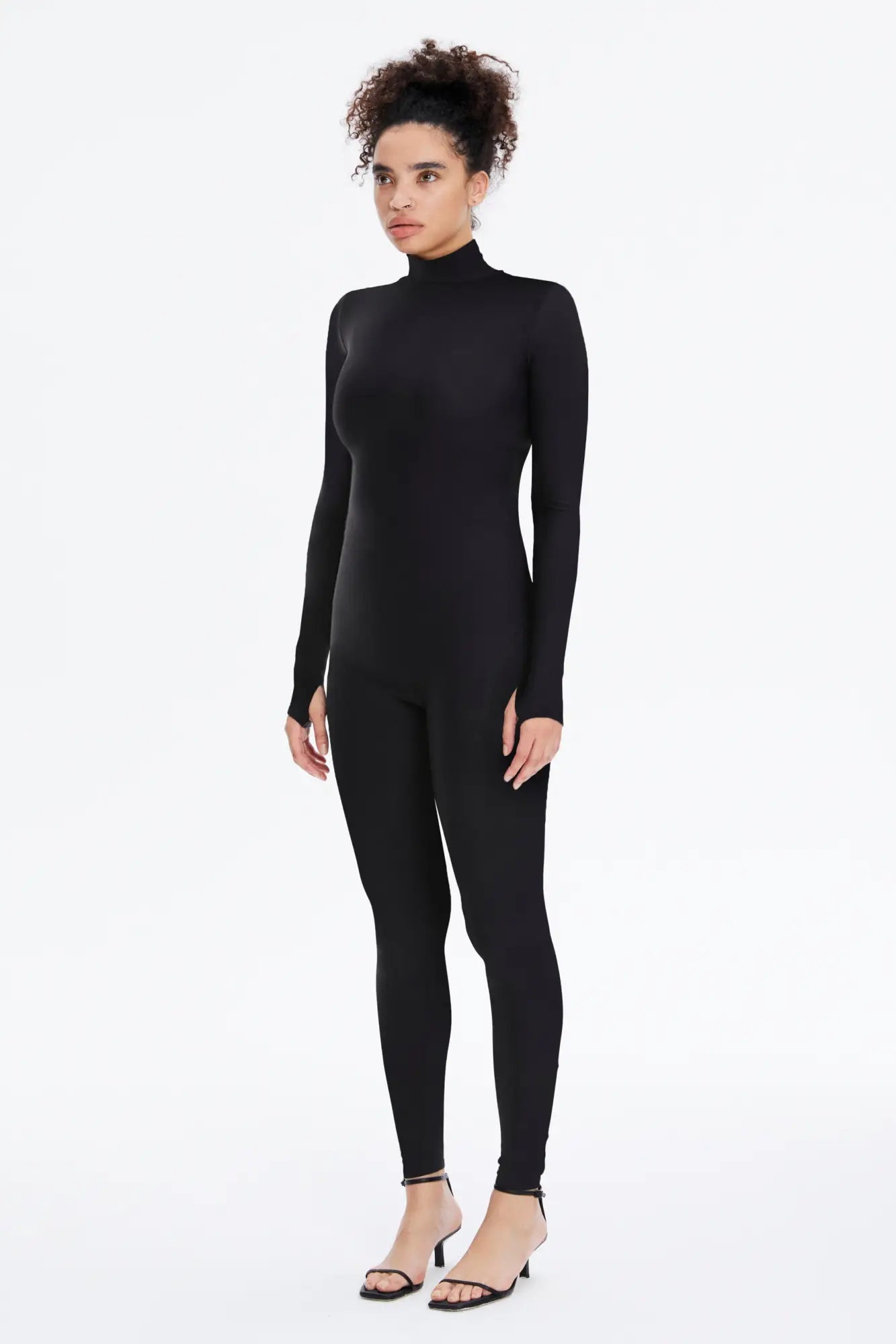 Mendove Women's Solid Turtleneck Bodysuit – Long Sleeve Stretchy Basics, Snap Crotch, Sizes M-XL