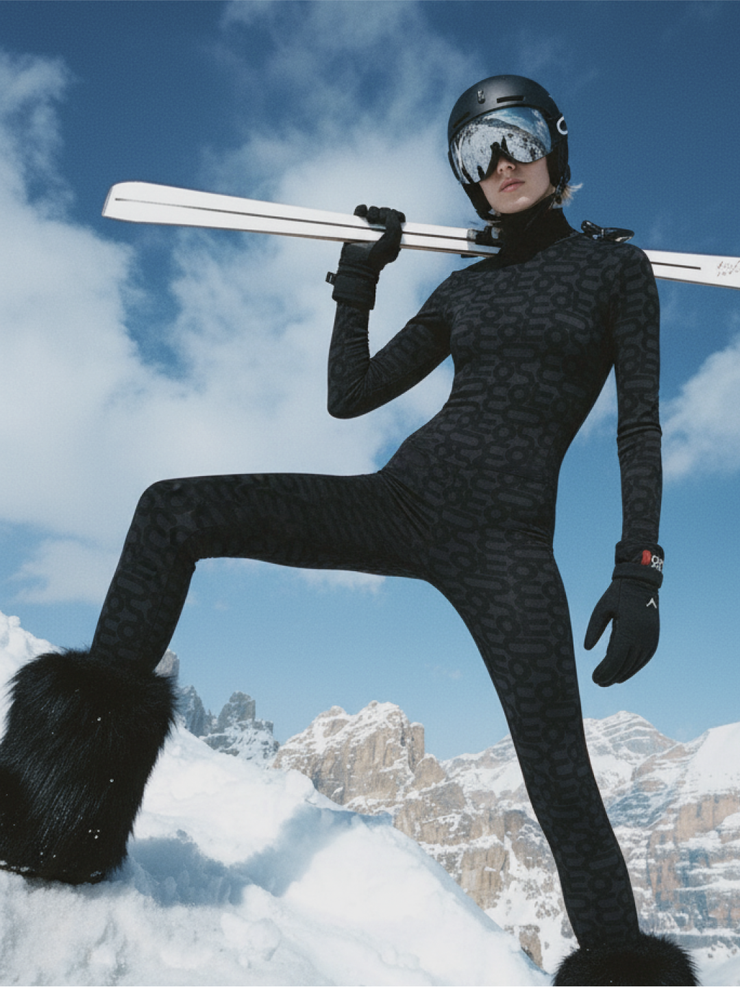 Black Turtleneck Long Sleeve Full Seamless ECO Bodysuit