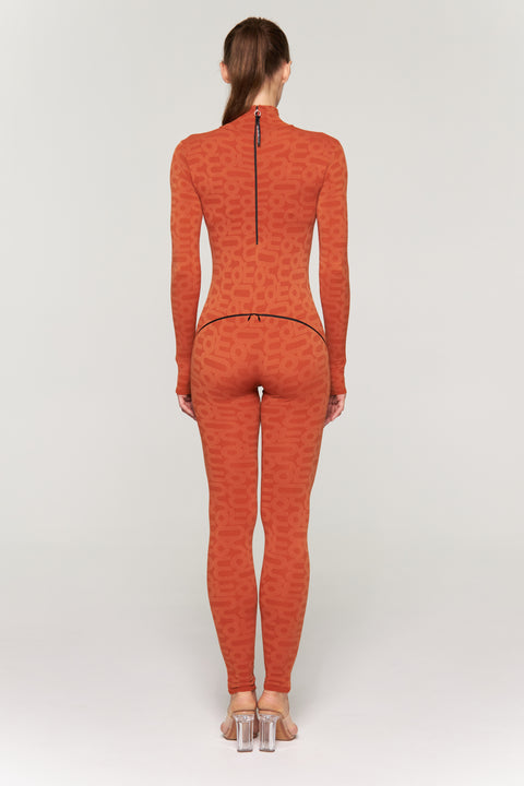 Orange Bodysuit Long Sleeve ECO Monoskin