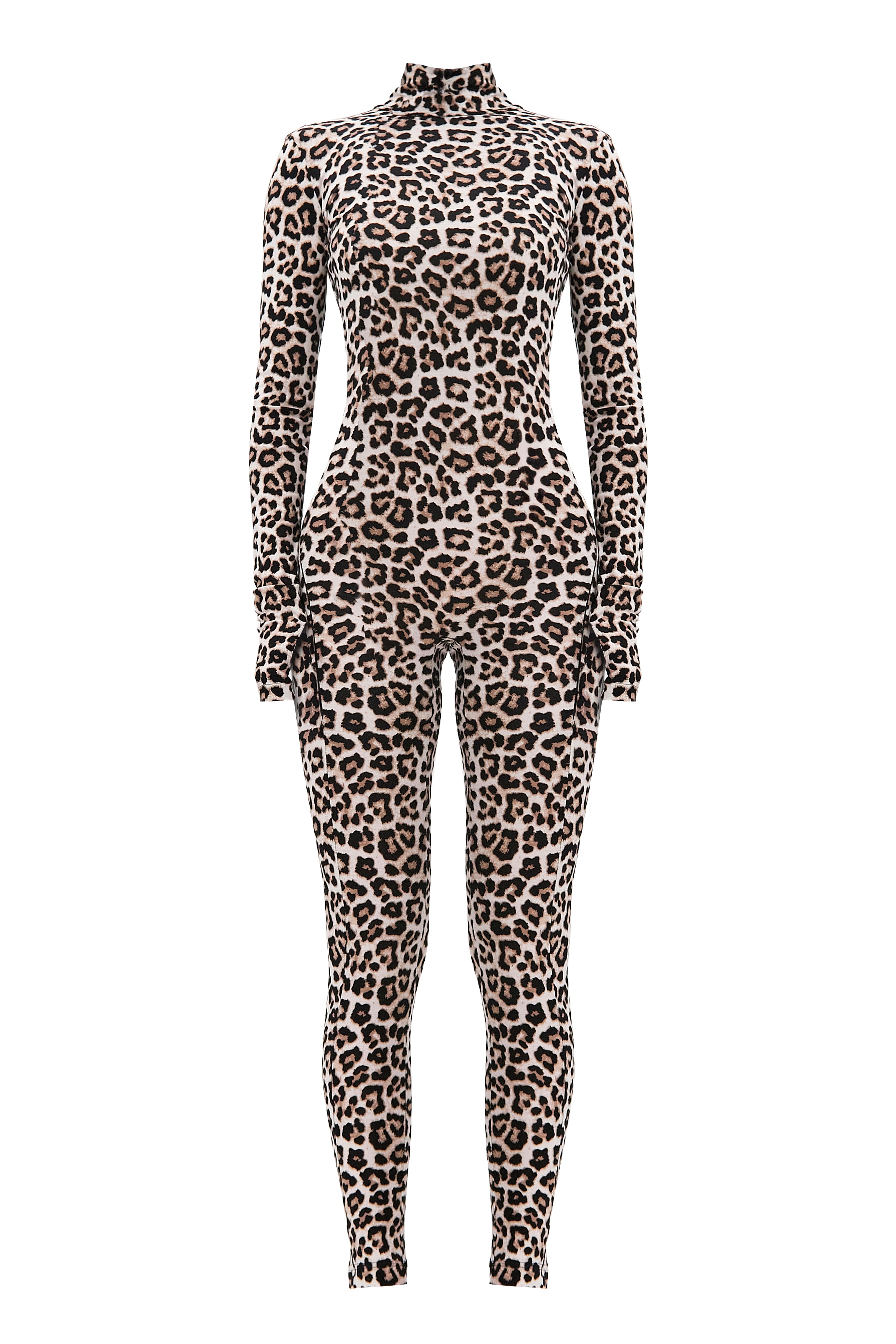 Backless Long Sleeve Turtleneck Bodysuit Cosmic Chic White Leo