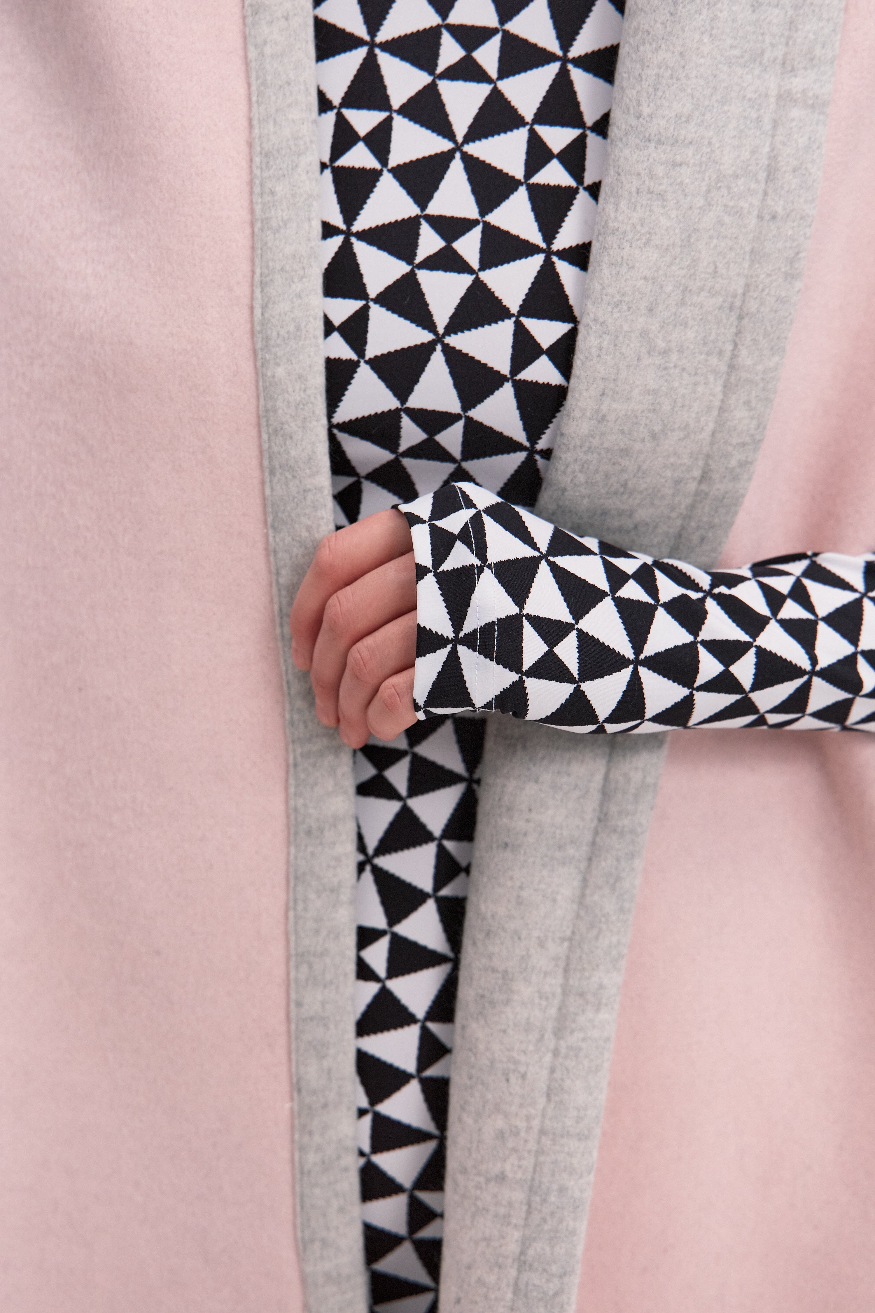 Glen Plaid Reversible Twist Vest Pink