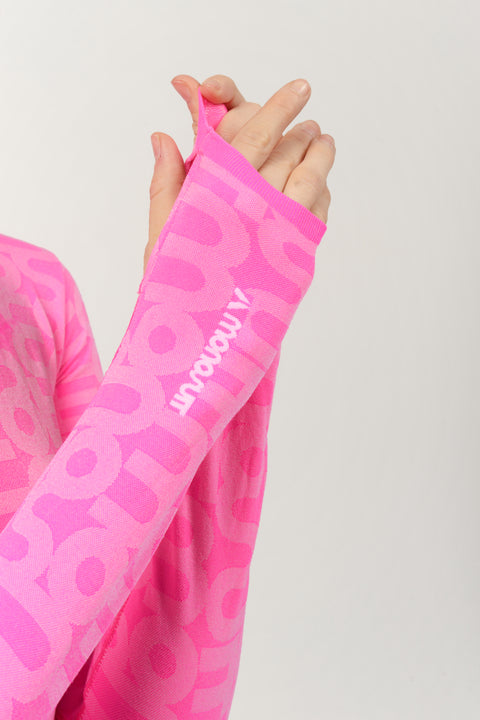 Pink Long Sleeve Seamless Bodysuit ECO Monoskin