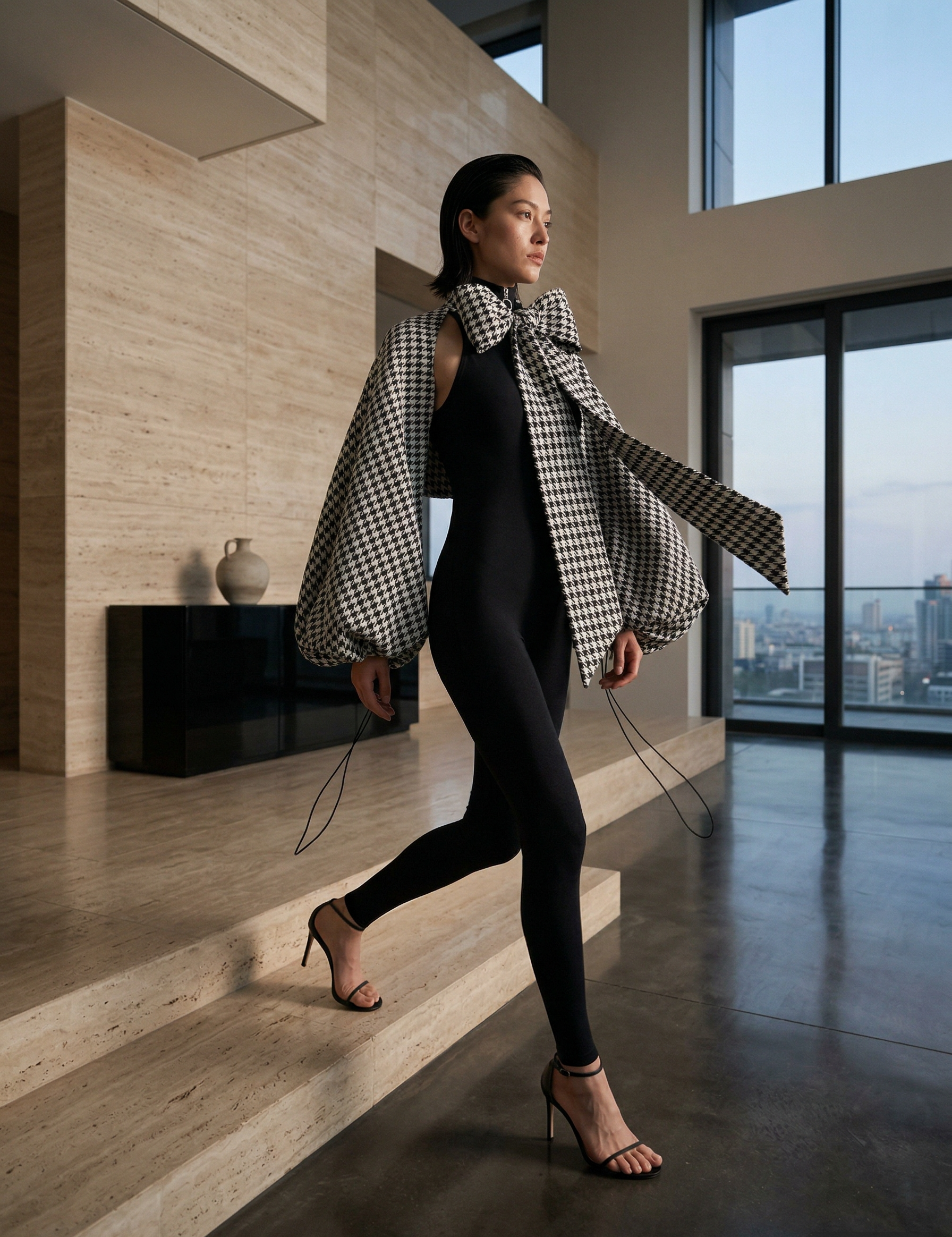 BOLERO Sleeves Herringbone Pattern