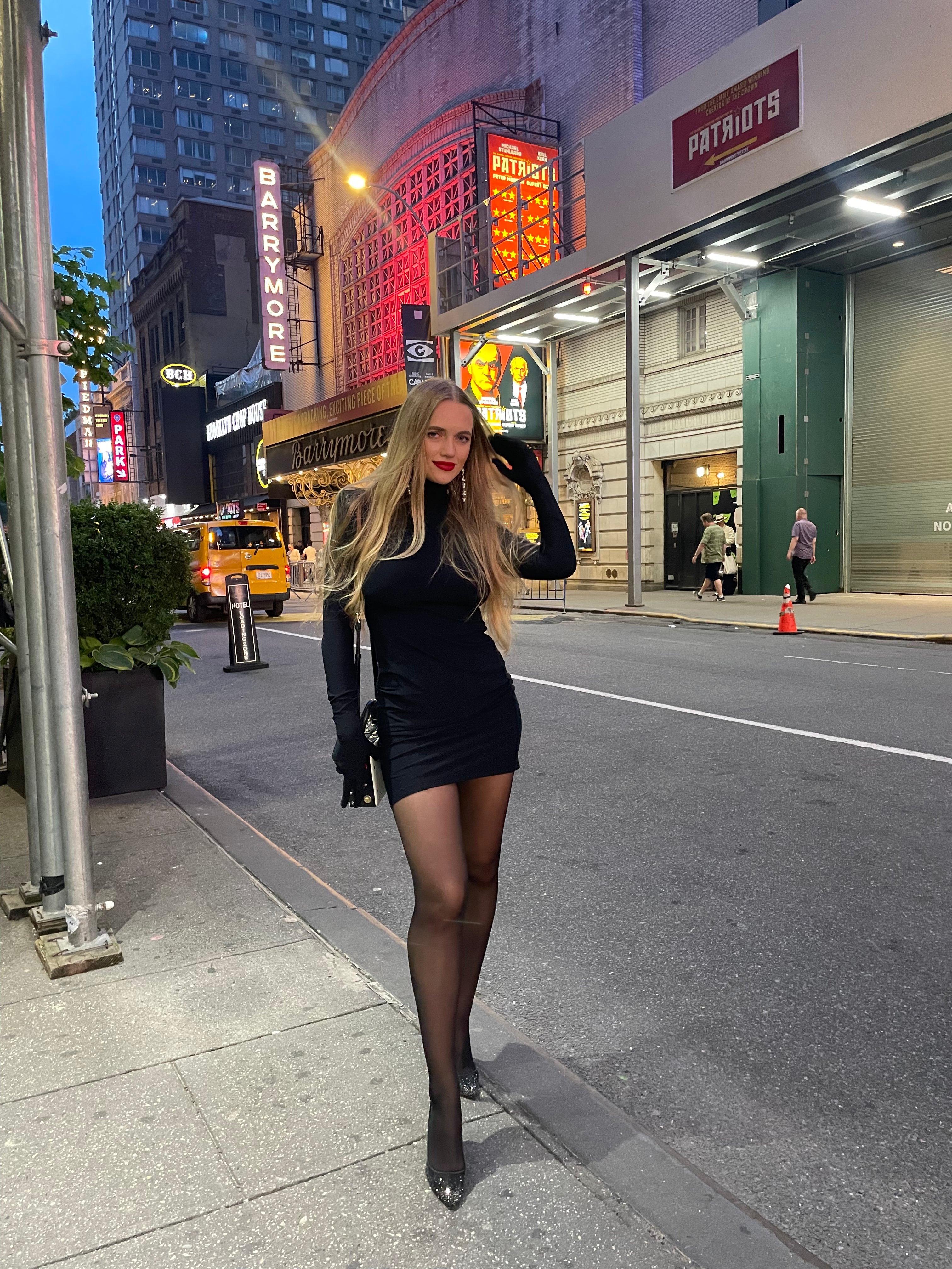 Black Long Sleeve Turtleneck Bodycon Shoulder Pad Party Futuristic Mini Dress with Gloves