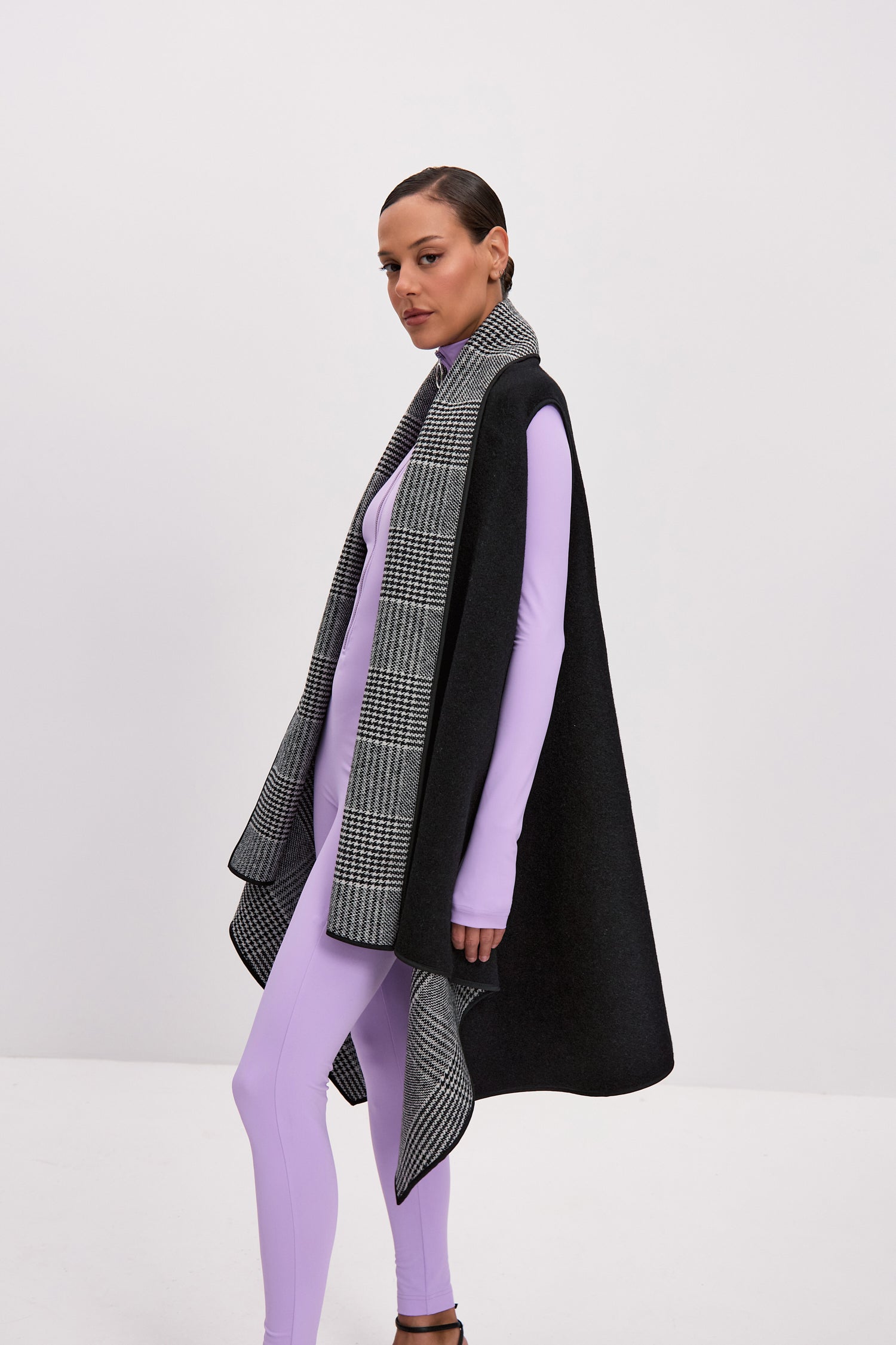 Glen Plaid Reversible Twist Vest