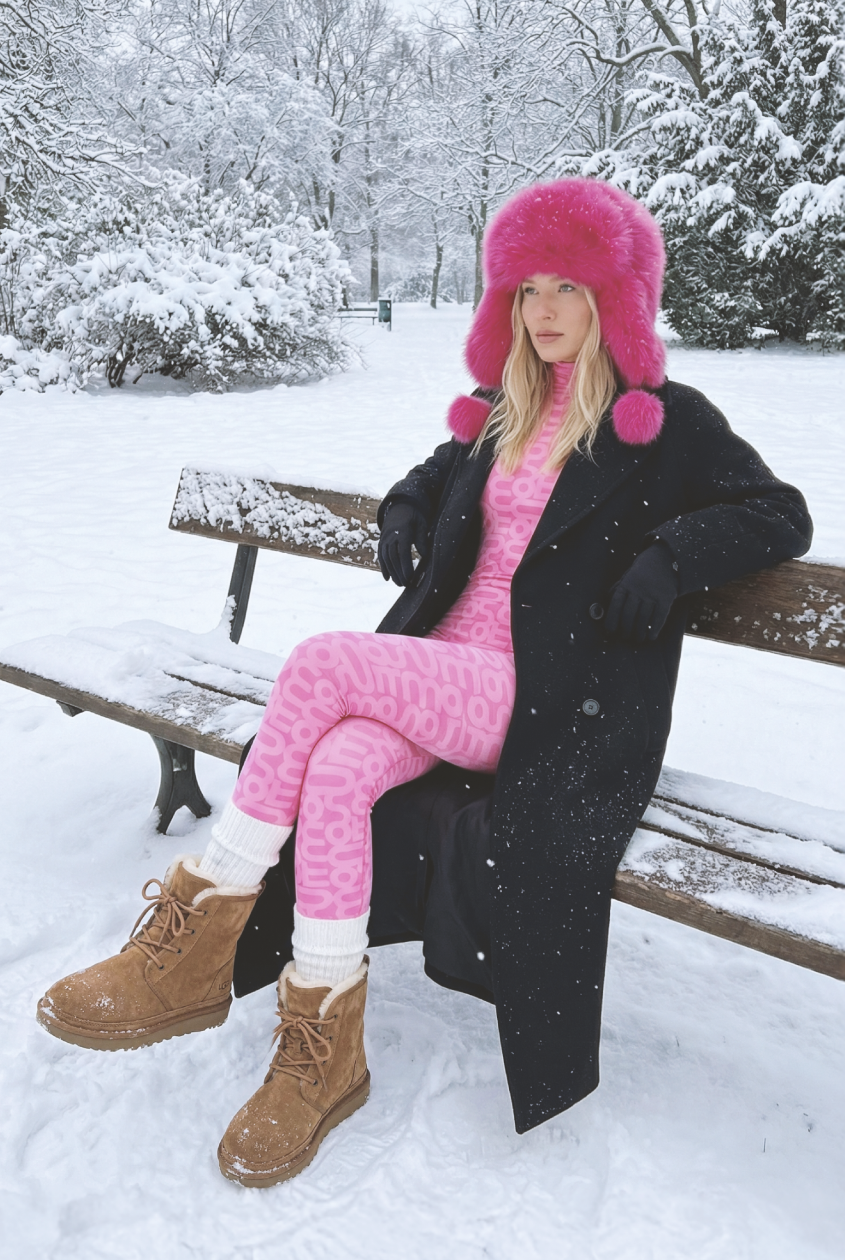 Pink Seamless Turtleneck Long Sleeve Full ECO Bodysuit