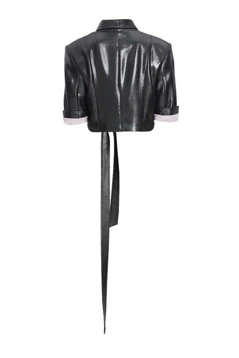 BLAZER CROPPED black - S-M / Black - TOP