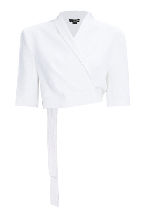 BLAZER CROPPED white - S-L / White - TOP