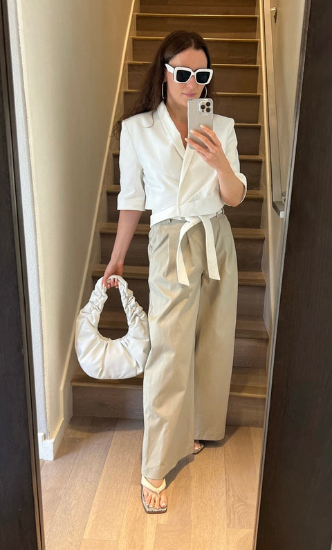 BLAZER CROPPED white - S-L / White - TOP