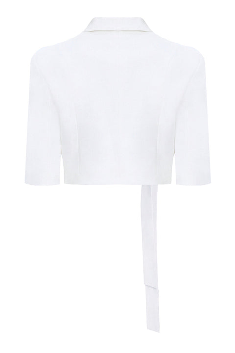 BLAZER CROPPED white - S-L / White - TOP