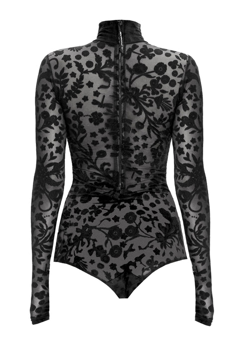 BODY FLORA black - TOP