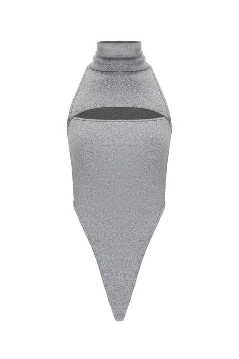 BODY OPEN HEART silver - TOP