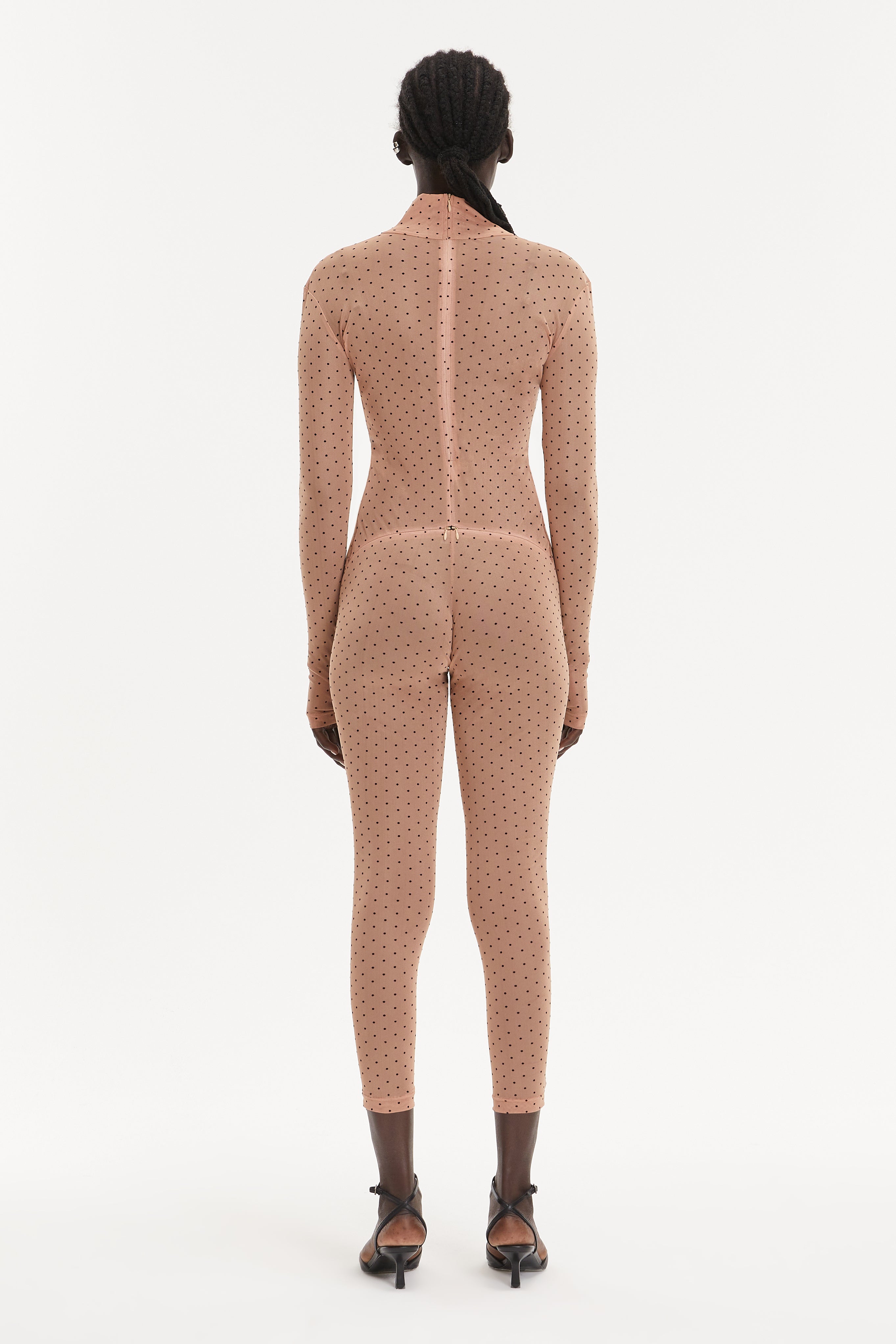 BODYSUIT Total Beige Dots - S-M - Bodysuit