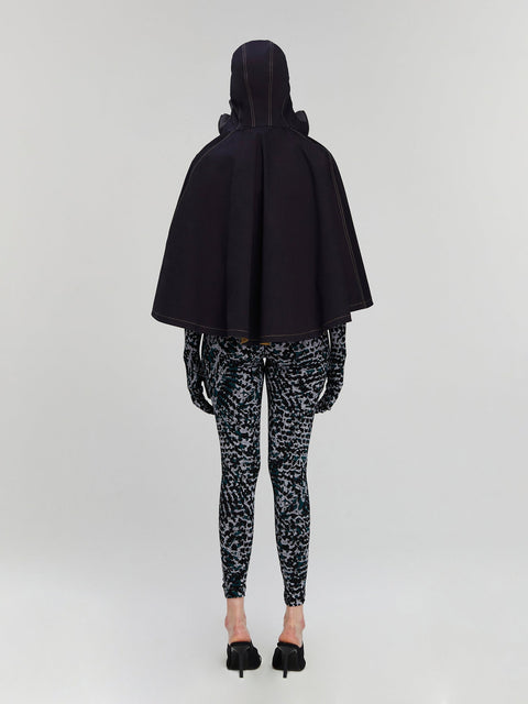 CAPE WATERPROOF beige/black - S-L / Black/beige - TOP