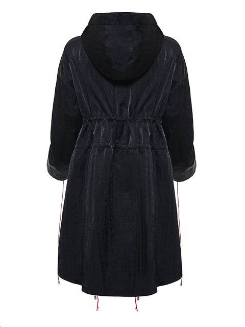 COAT DRAIN black - S-L / Black - TOP