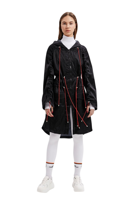 COAT DRAIN black - S-L / Black - TOP