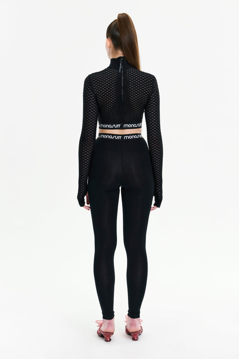 CROPTOP 3D black - TOP