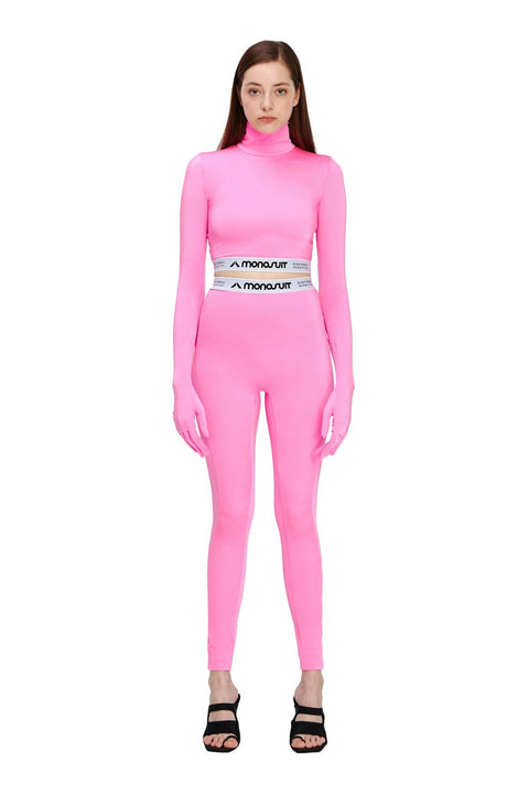 CROPTOP GLOVES pink - TOP