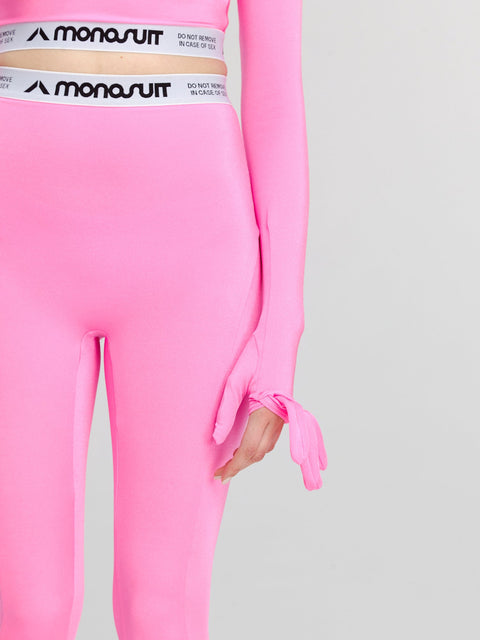 CROPTOP GLOVES pink - TOP