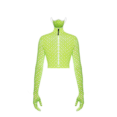 CROPTOP MASK RING lime - TOP