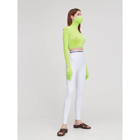 CROPTOP MASK RING lime - TOP