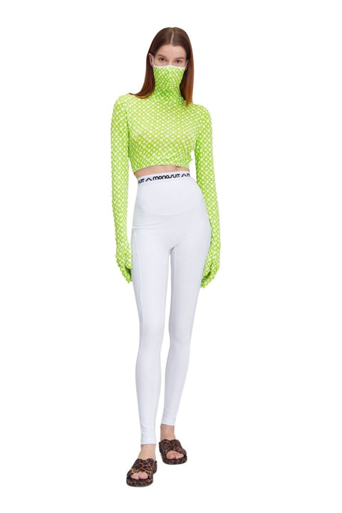 CROPTOP MASK RING lime - TOP