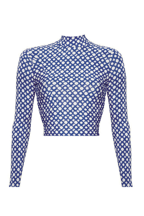 CROPTOP RING blue - TOP