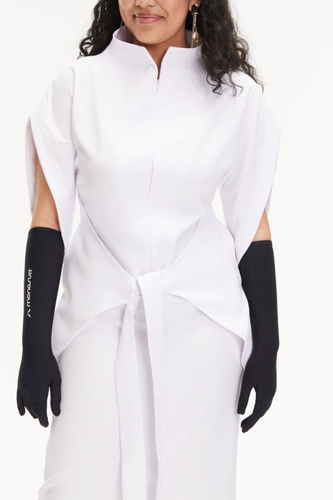 DRESS LEA NARROW PLUS SIZE white - DRESS