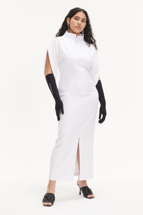 DRESS LEA NARROW PLUS SIZE white - DRESS