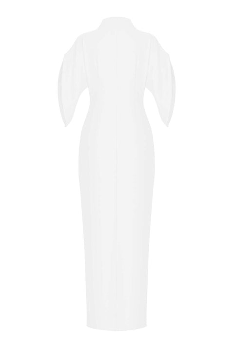 DRESS LEA NARROW PLUS SIZE white - DRESS