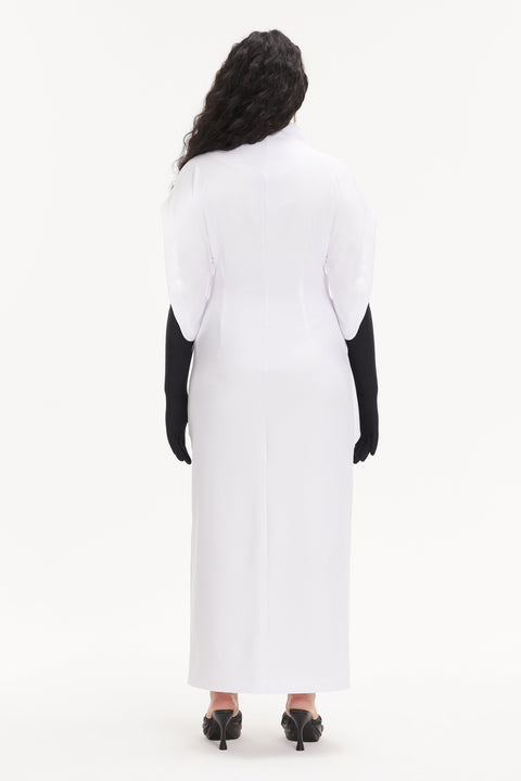 DRESS LEA NARROW PLUS SIZE white - DRESS
