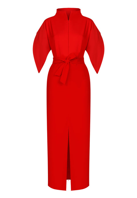 DRESS LEA NARROW red - DRESS