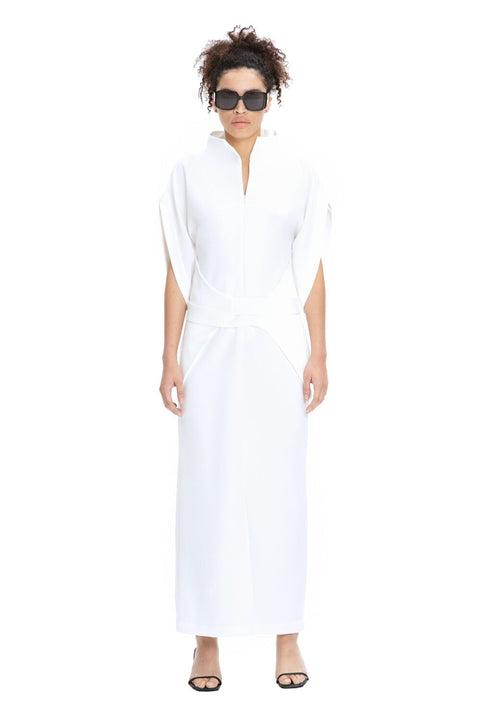 DRESS LEA NARROW white - DRESS