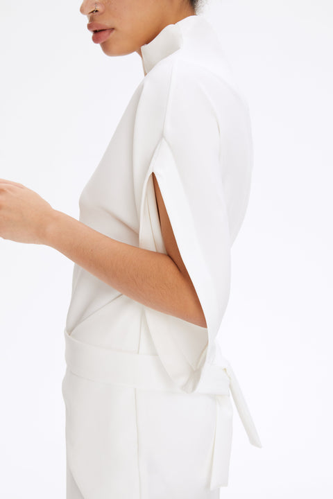 DRESS LEA NARROW white - DRESS