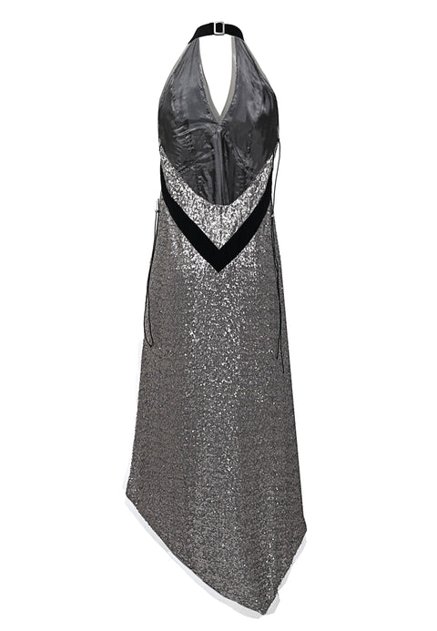 DRESS paillettes silver - S-M / Beige - DRESS