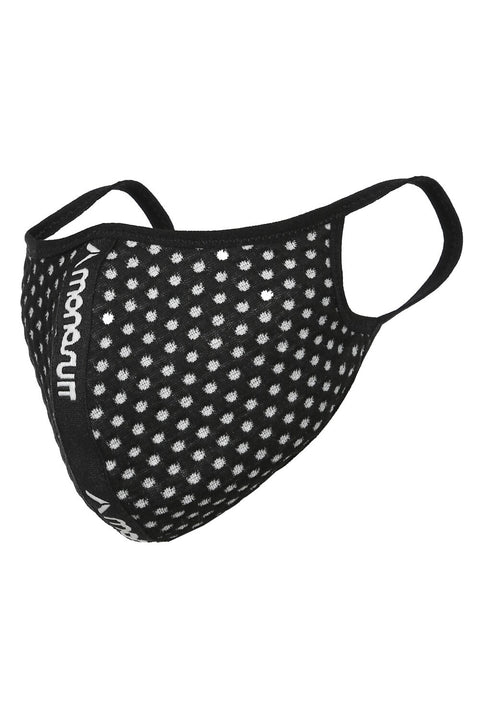 FACE MASK black/white dots - ONE SIZE / Black - ACCESSORIZE