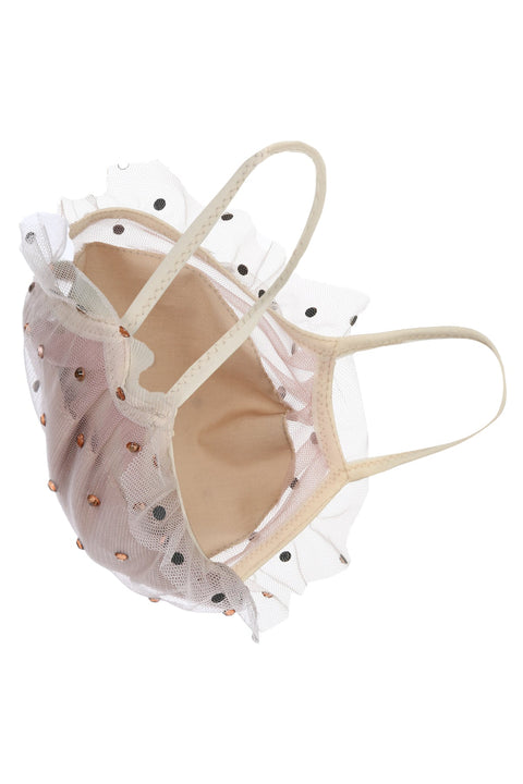 FACE MASK FRILL light pink - ONE SIZE / Light pink -