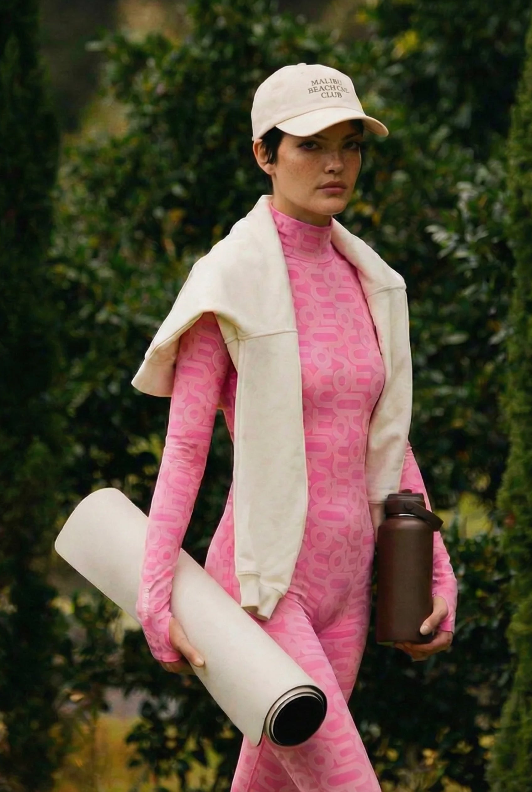 Pink Seamless Turtleneck Long Sleeve Full ECO Bodysuit