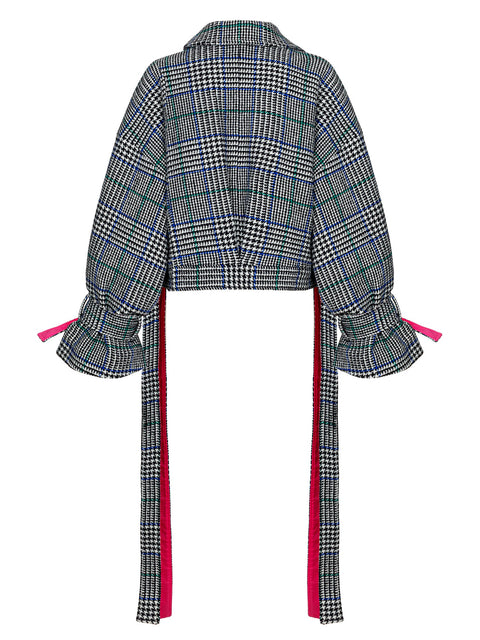 JACKET HALF TRENCH checkered - TOP