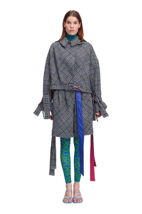 JACKET HALF TRENCH checkered - TOP