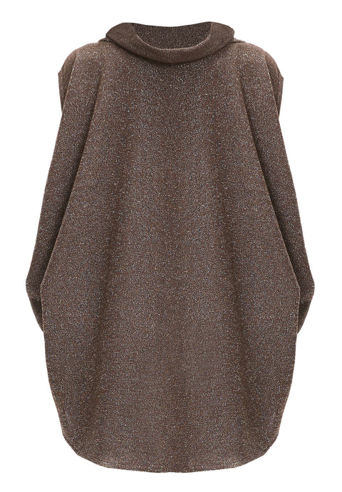 JACKET MATRIX LUREX DOUBLE-SIDED aubergine/brown - ONE SIZE