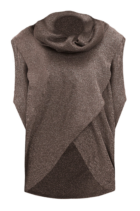 JACKET MATRIX LUREX DOUBLE-SIDED aubergine/brown - ONE SIZE