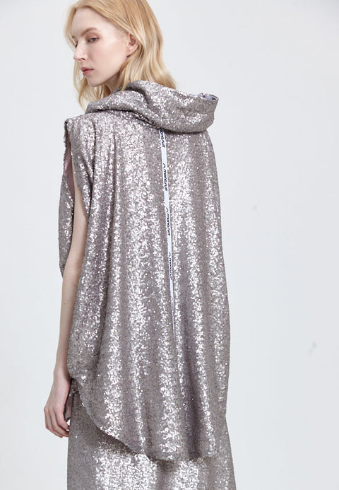 JACKET MATRIX paillettes silver - ONE SIZE / Paillettes