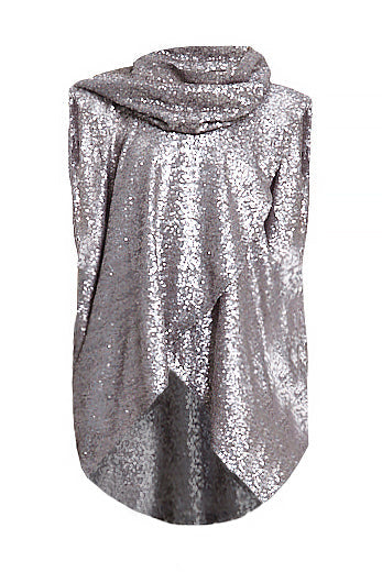 JACKET MATRIX paillettes silver - ONE SIZE / Paillettes