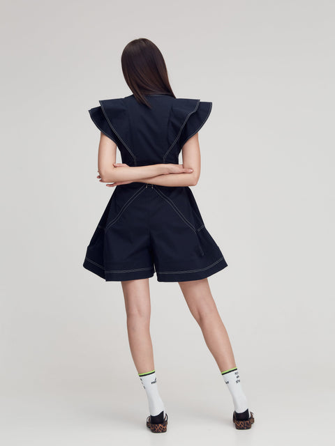 JUMPSUIT ALISA SHORT SLEEVES navy - S-M / Navy - MONOSUIT