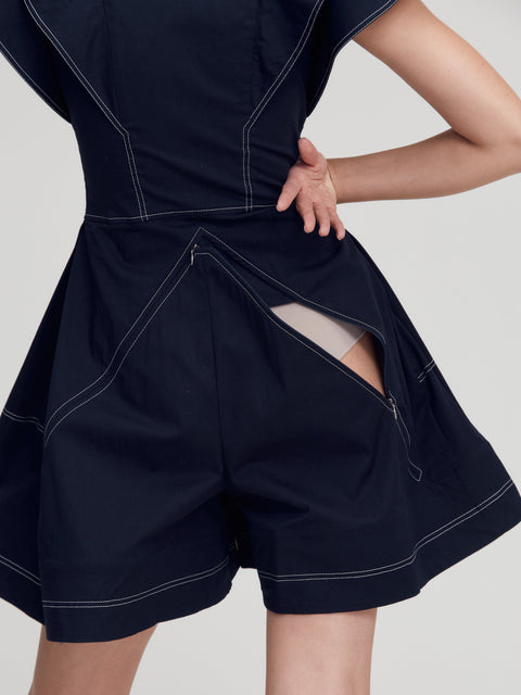 JUMPSUIT ALISA SHORT SLEEVES navy - S-M / Navy - MONOSUIT