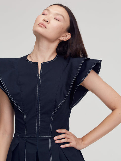 JUMPSUIT ALISA SHORT SLEEVES navy - S-M / Navy - MONOSUIT