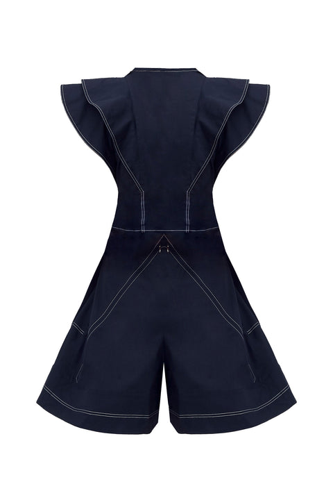 JUMPSUIT ALISA SHORT SLEEVES navy - S-M / Navy - MONOSUIT