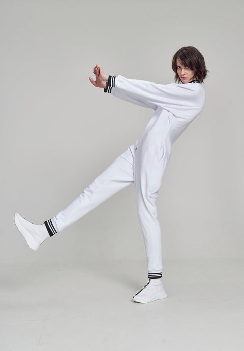 JUMPSUIT BOMBERSUIT white - MONOSUIT
