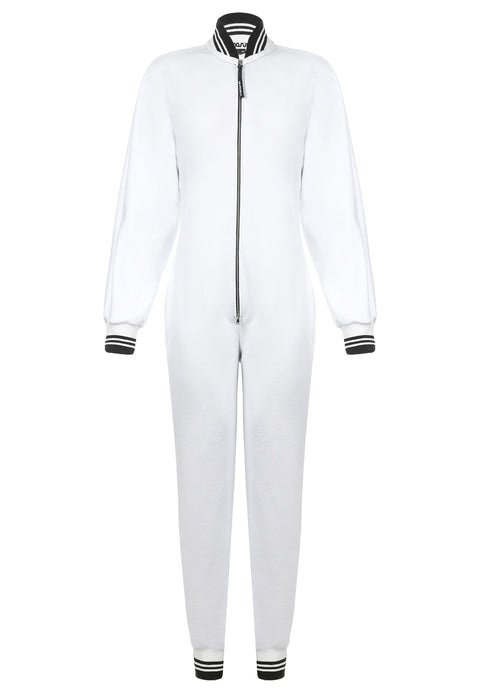 JUMPSUIT BOMBERSUIT white - MONOSUIT